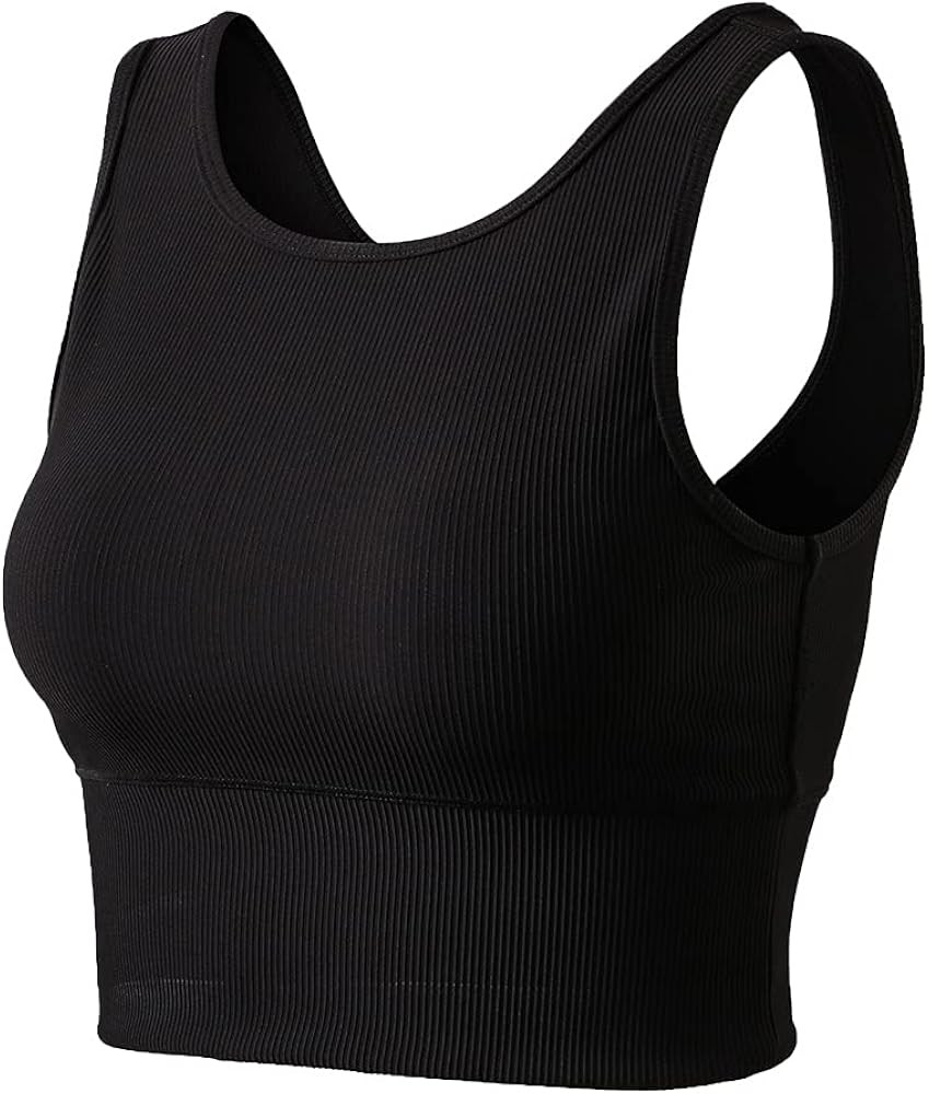 Workout Crop Tank Tops for Women Solid Comfort Sleeveless Shirts for Casual Sports Fitness Yoga R... | Amazon (US)