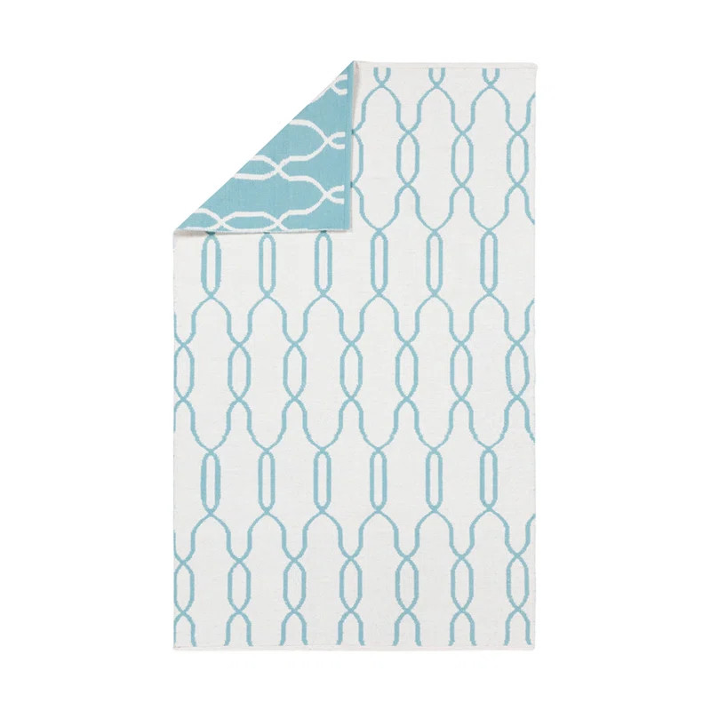 Radnor White/Blue Area Rug | Wayfair North America