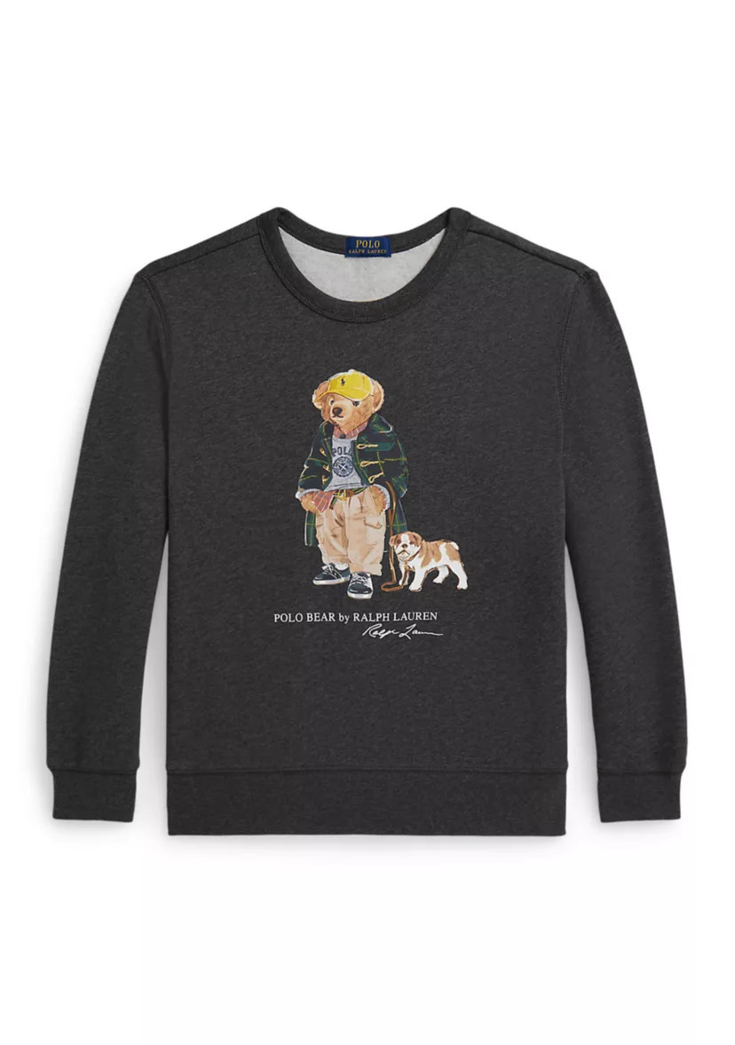 Boys 8-20 Polo Bear Heathered Fleece Sweatshirt | Belk