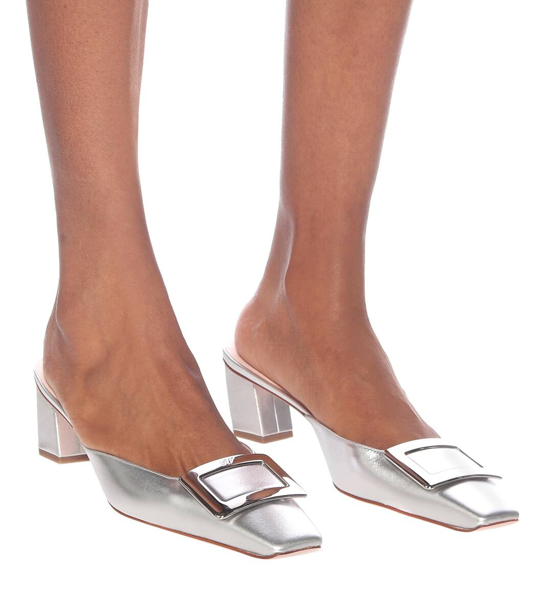 Belle Vivier metallic leather mules | Mytheresa (US/CA)