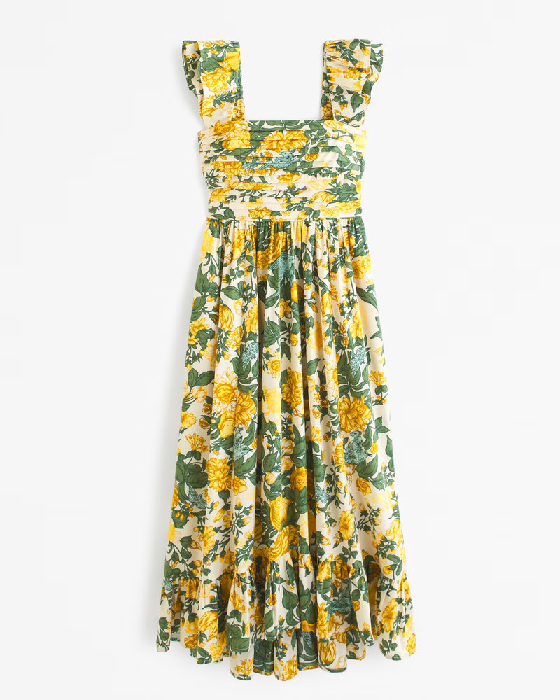 Emerson Ruffle Strap Maxi Dress | Abercrombie & Fitch (US)