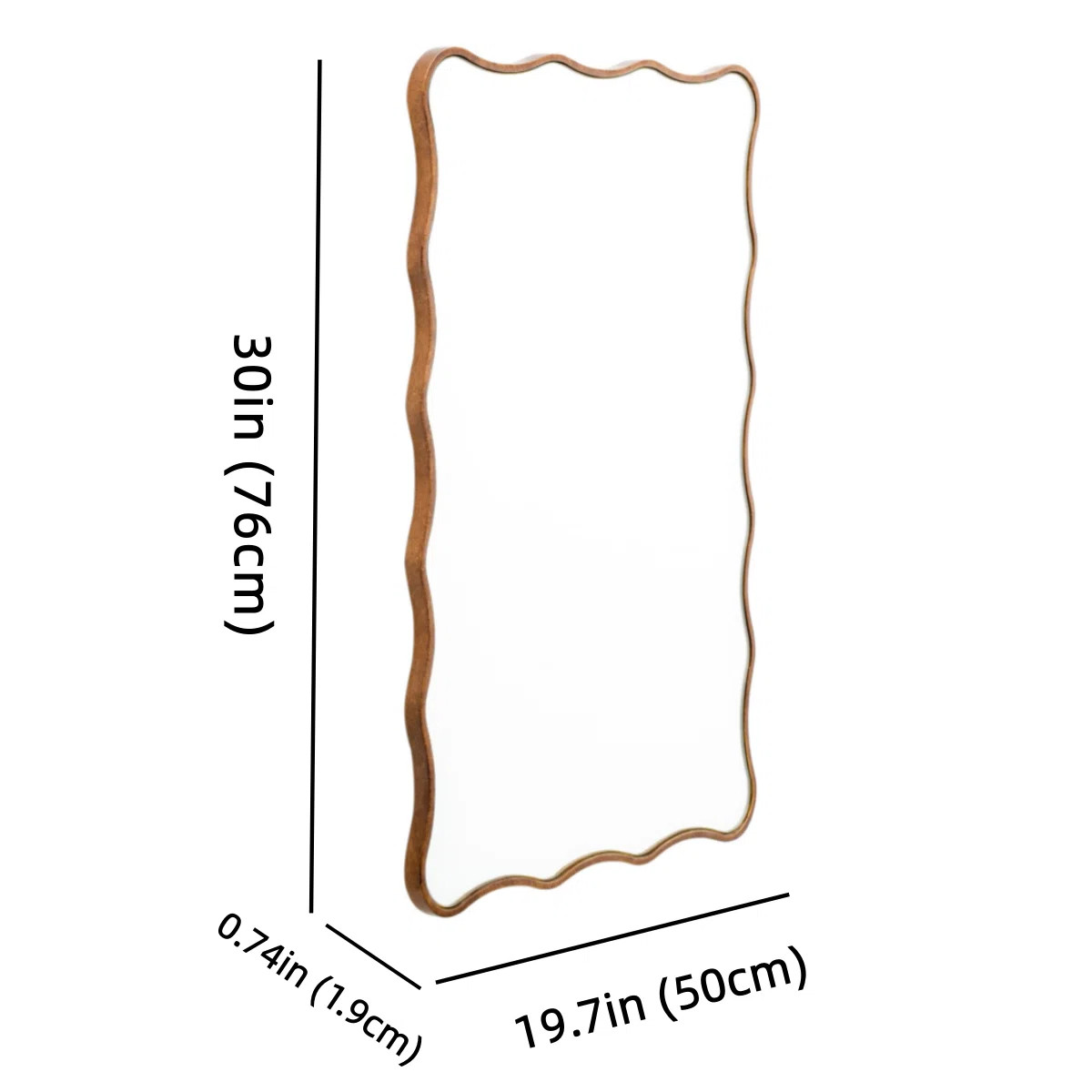 Eldora Wood Wavy Wall Mirror Decorative Accent Mirror | Wayfair North America