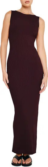 Good American Shine Scoop Back Rib Maxi Sweater Dress | Nordstrom | Nordstrom