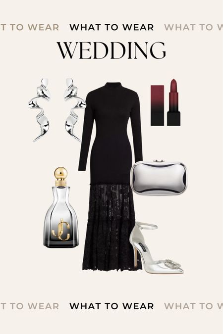 Winter wedding guest outfit idea. Black tie edition.

#LTKwedding