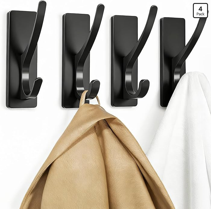 pickpiff Self Adhesive Coat Hooks for Hanging: Heavy Duty Stainless Wall Hook for Towel, Backpack... | Amazon (US)