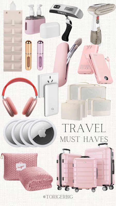 Travel must haves from Amazon!

Travel finds, vacation finds, sunglasses case, travel perfume holder, make up brush holder, packing cubes, portable charger, Apple air tags, headphones, luggage weight, clothes steamer, travel pillow, travel blanket, pink luggage 

#LTKfindsunder100 #LTKfindsunder50 #LTKtravel