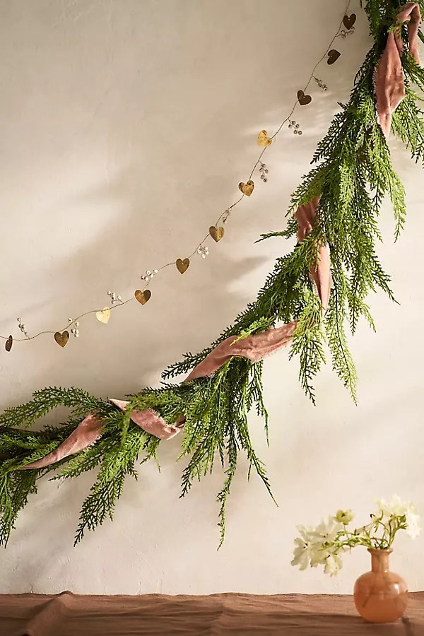 Brass Heart + Bead Garland at Terrain | Terrain