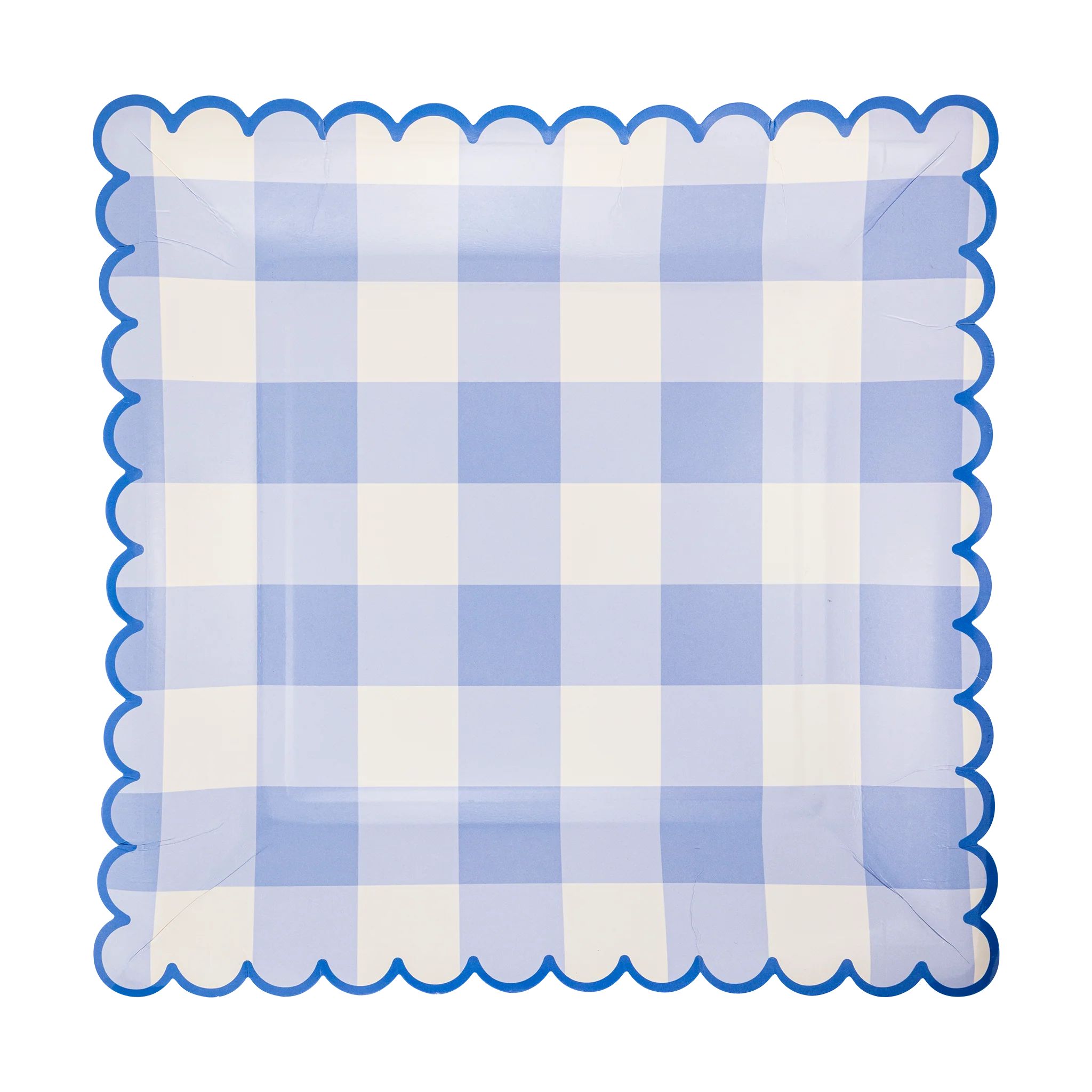 Blue Gingham Paper Plate | My Mind's Eye