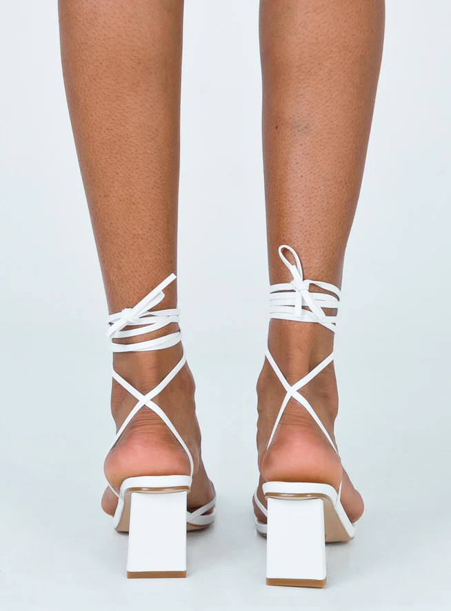 The Lena Heels White | Princess Polly US