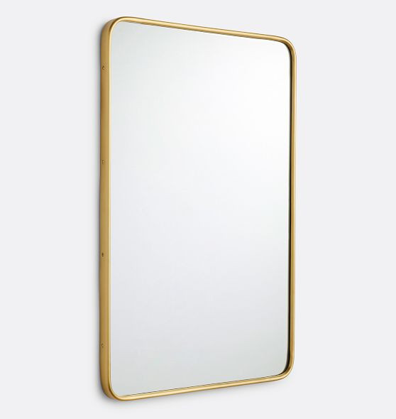 Rounded Rectangle Metal Framed Mirror | Rejuvenation