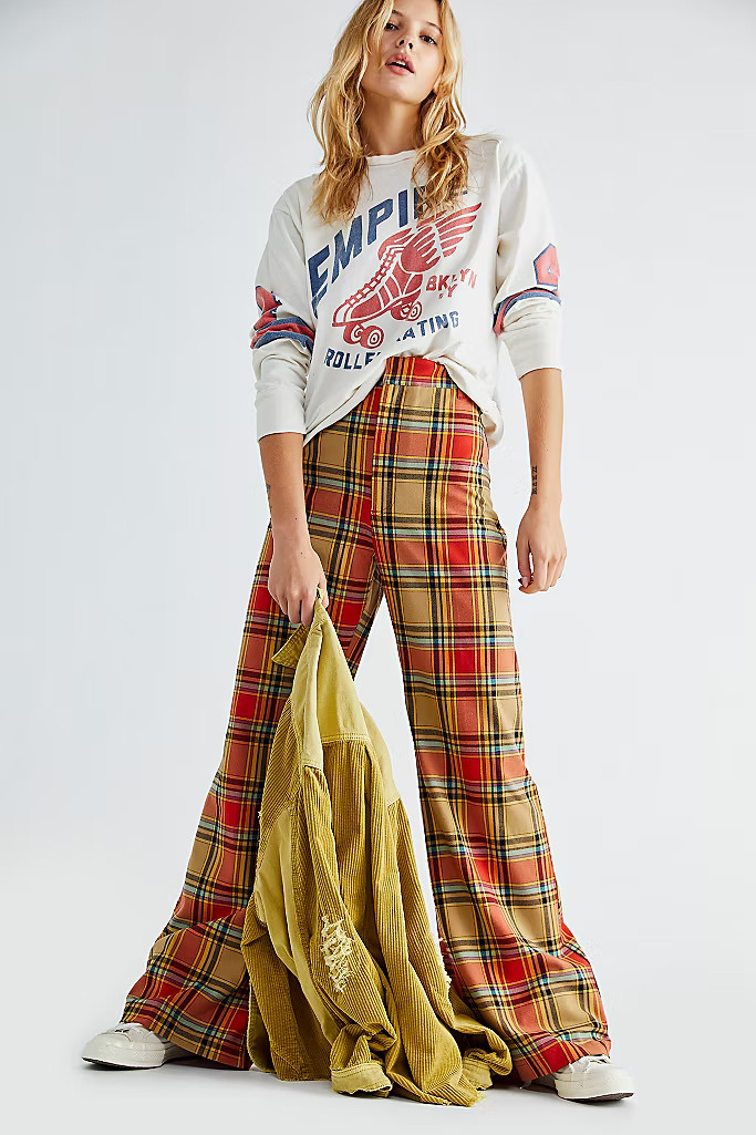 Plaid Jules Pants | Free People (Global - UK&FR Excluded)