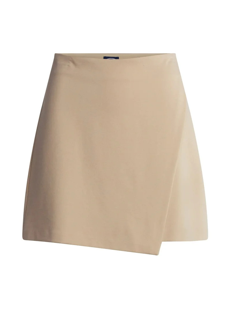 Scoop Women's Ponte Wrap Mini Skirt, Sizes XS-XXL | Walmart (US)