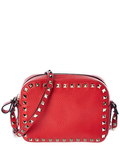 Valentino Rockstud Grainy Leather Camera Bag | Ruelala