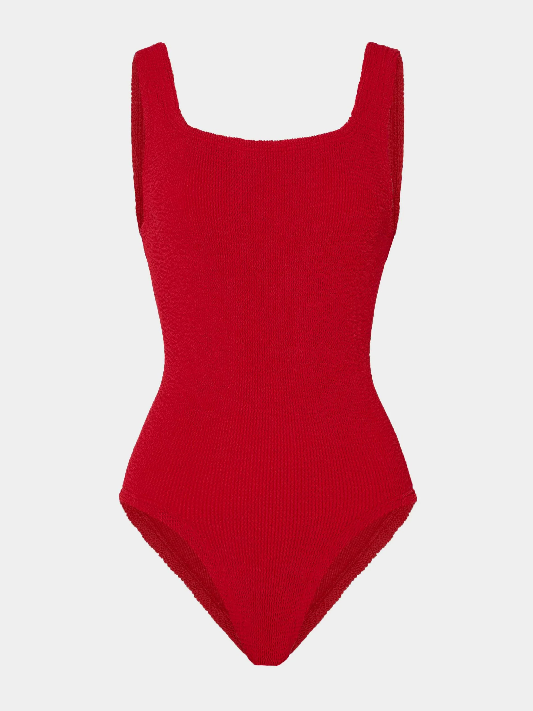 Coverage Square Neck Swim - Red | HUNZA G