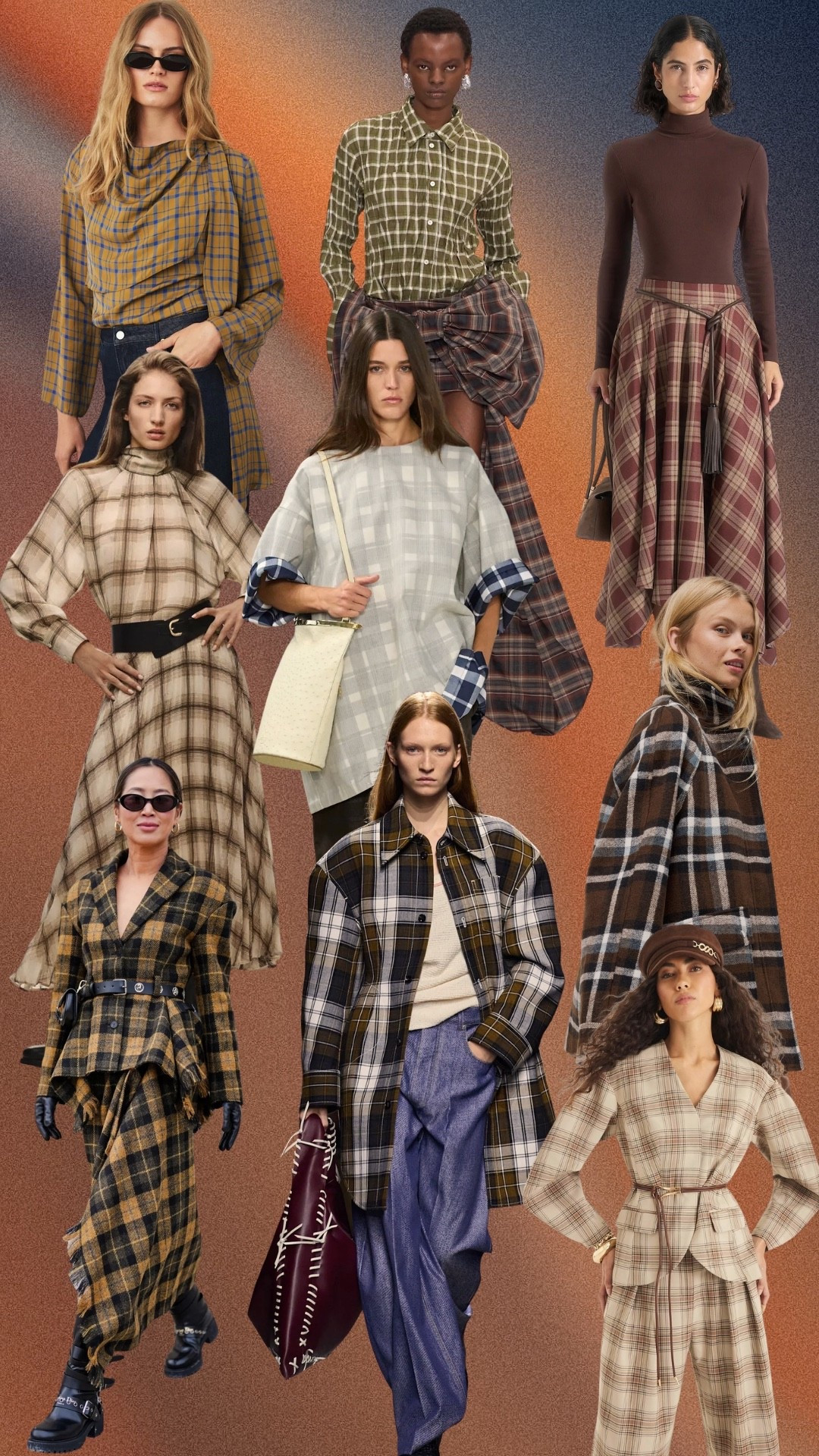 Checks for Autumn

Checks return for autumn in softer, richer tones. From relaxed shirts and flowing skirts to structured tailoring and oversized outerwear, plaid adds instant texture and dimension while still feeling easy to wear. A timeless pattern that works especially well layered with knits, leather and muted seasonal colours.

checks, plaid, tartan, autumn style, fall fashion, checked shirt, plaid skirt, checked blazer, autumn layering, heritage style, transitional dressing, tailored style, neutral tones, outfit inspiration, fashion edit