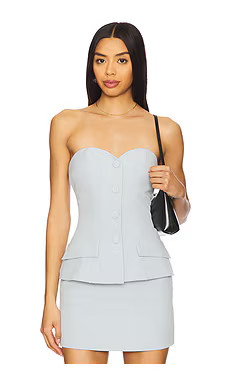 ALL THE WAYS Anslie Strapless Top in Light Grey from Revolve.com | Revolve Clothing (Global)
