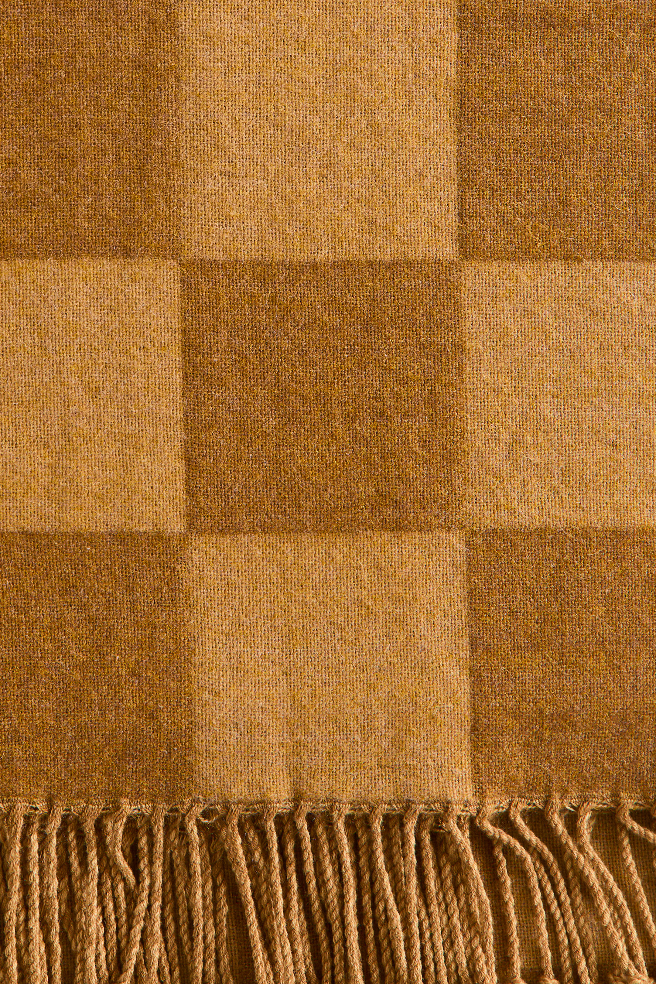 Checked cotton-blend blanket - Brown/Checked - Home All | H&M GB | H&M (UK, MY, IN, SG, PH, TW, HK)