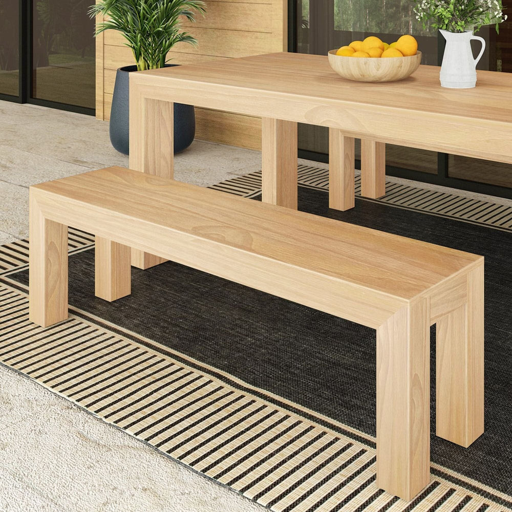 Modern Outdoor Solid Wood Bench | Plank+Beam