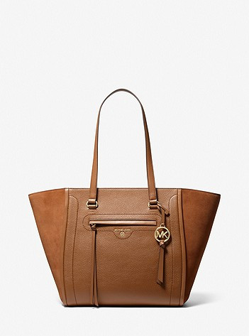 Carine Large Pebbled Leather Tote Bag | Michael Kors US