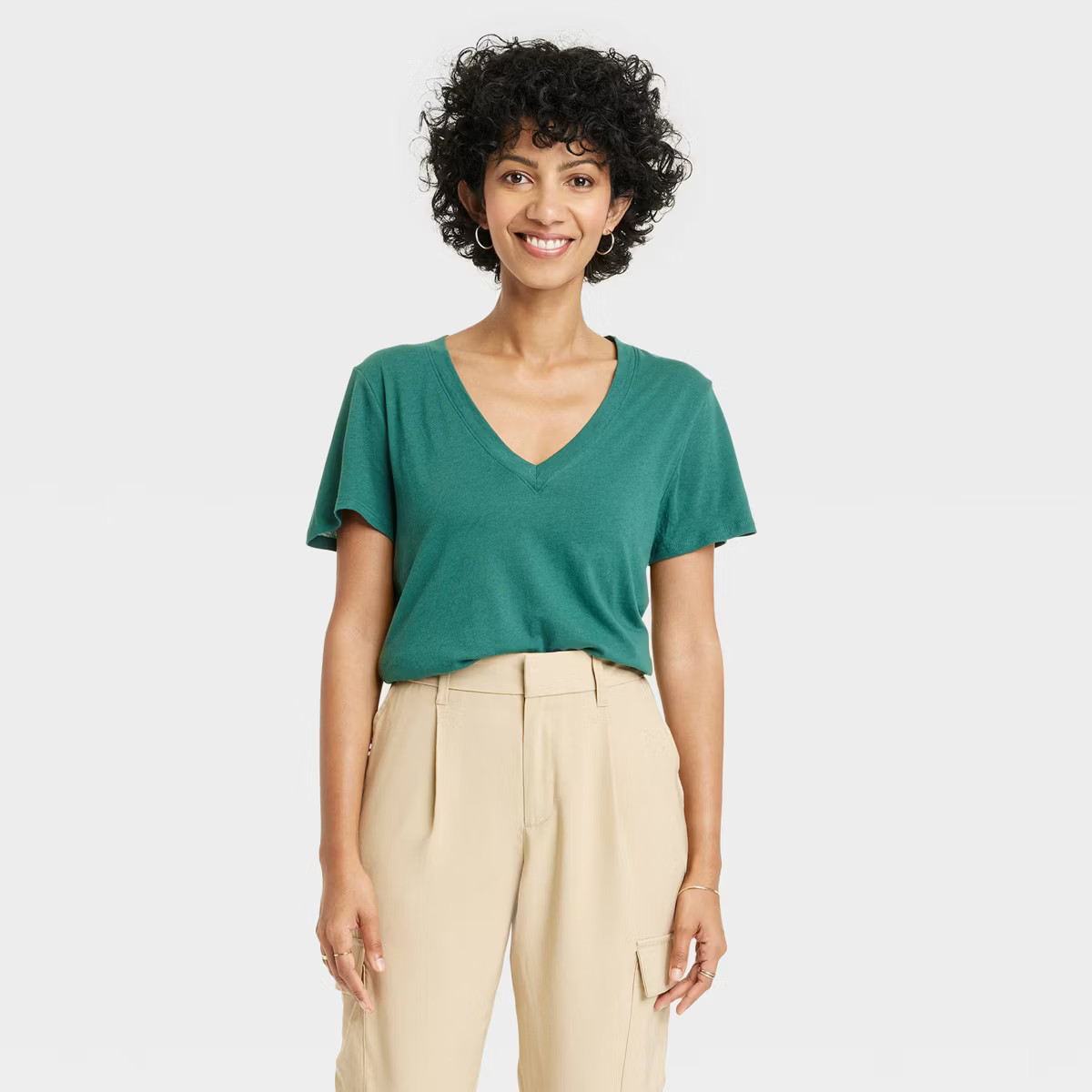 Women's Short Sleeve V-Neck T-Shirt - A New Day™ | Target