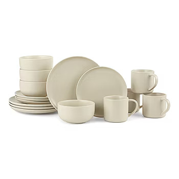 Loom + Forge 16-pc. Stoneware Dinnerware Set | JCPenney