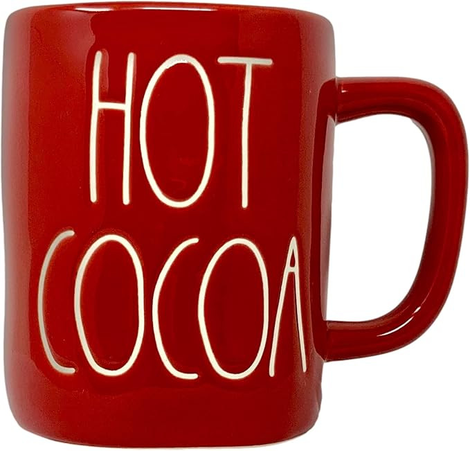 Rae Dunn Red Hot Cocoa Mug - Artisan Collection BY MAGENTA – Beautiful Red Rae Dunn Mug with ... | Amazon (US)
