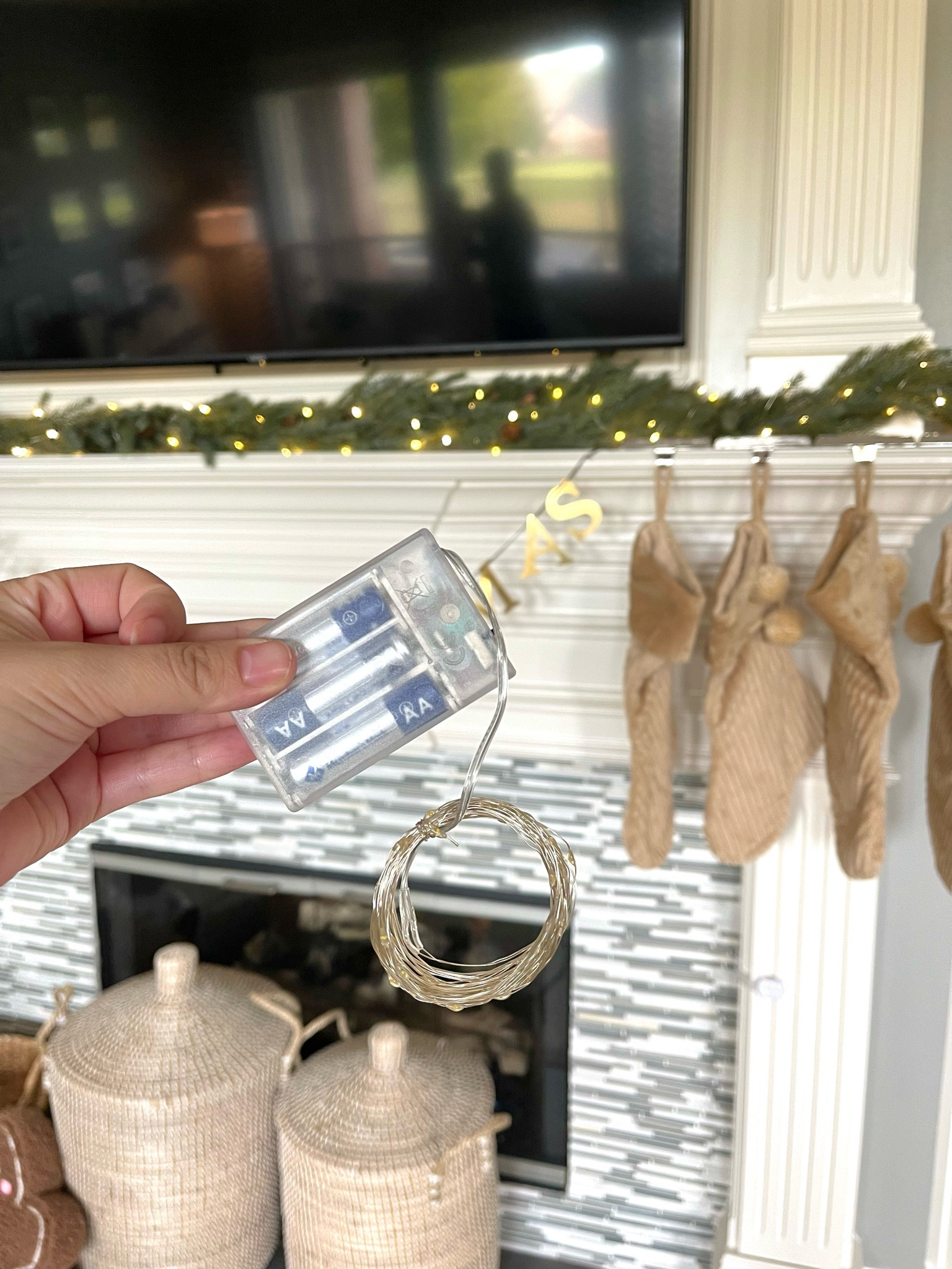 Add twinkle lights to your garland! 

#LTKhome #LTKSeasonal #LTKHoliday