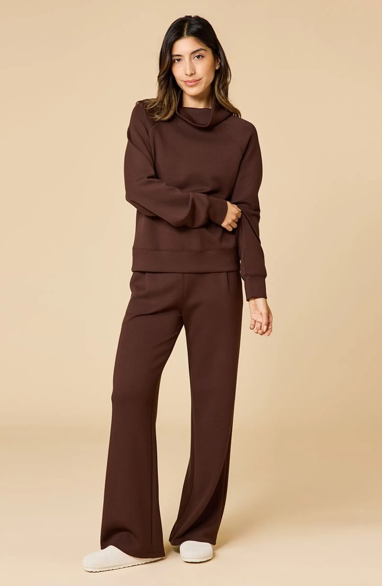 Softies Athleisure Mock Neck and Pleated Pant Set | Nordstrom | Nordstrom
