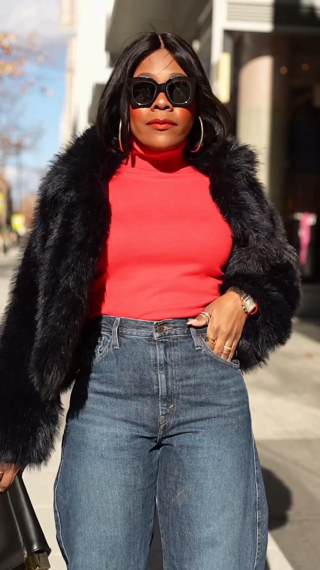 Elevated casual outfit with faux fur jacket 

#LTKHoliday #LTKootd #LTKMidsize