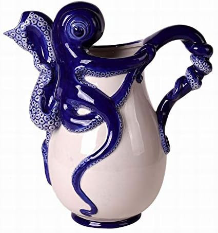 Blue Sky Ceramic Octopus Pitcher, 13", Blue | Amazon (US)