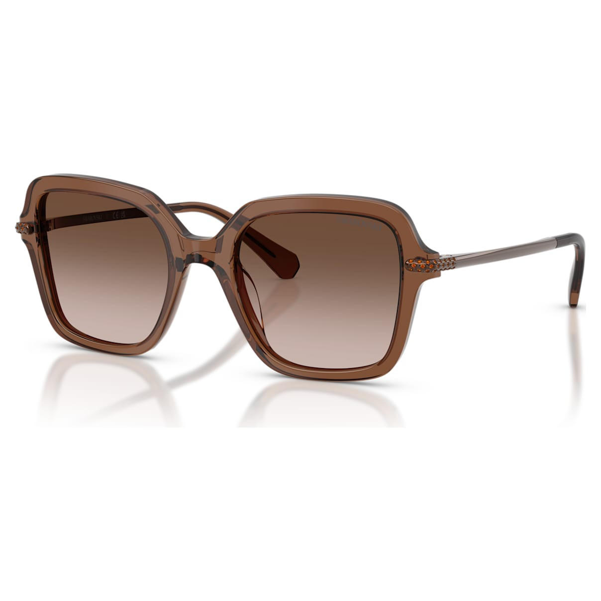 Sunglasses, Square shape, Brown | SWAROVSKI
