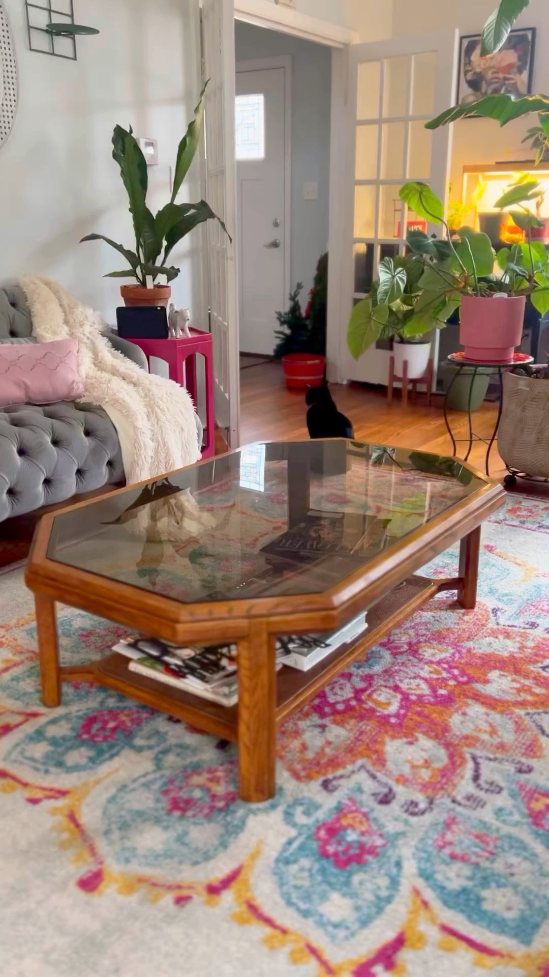 This rug is a favorite of mine! It’s a pop of color on these dark winter days! 

#LTKhome #LTKVideo #LTKstyletip