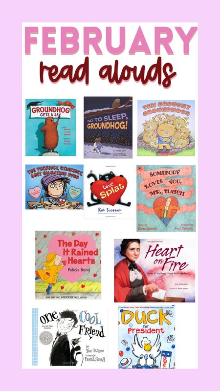 February themed read alouds for teachers, homeschool, & students  

#LTKSeasonal #LTKunder50