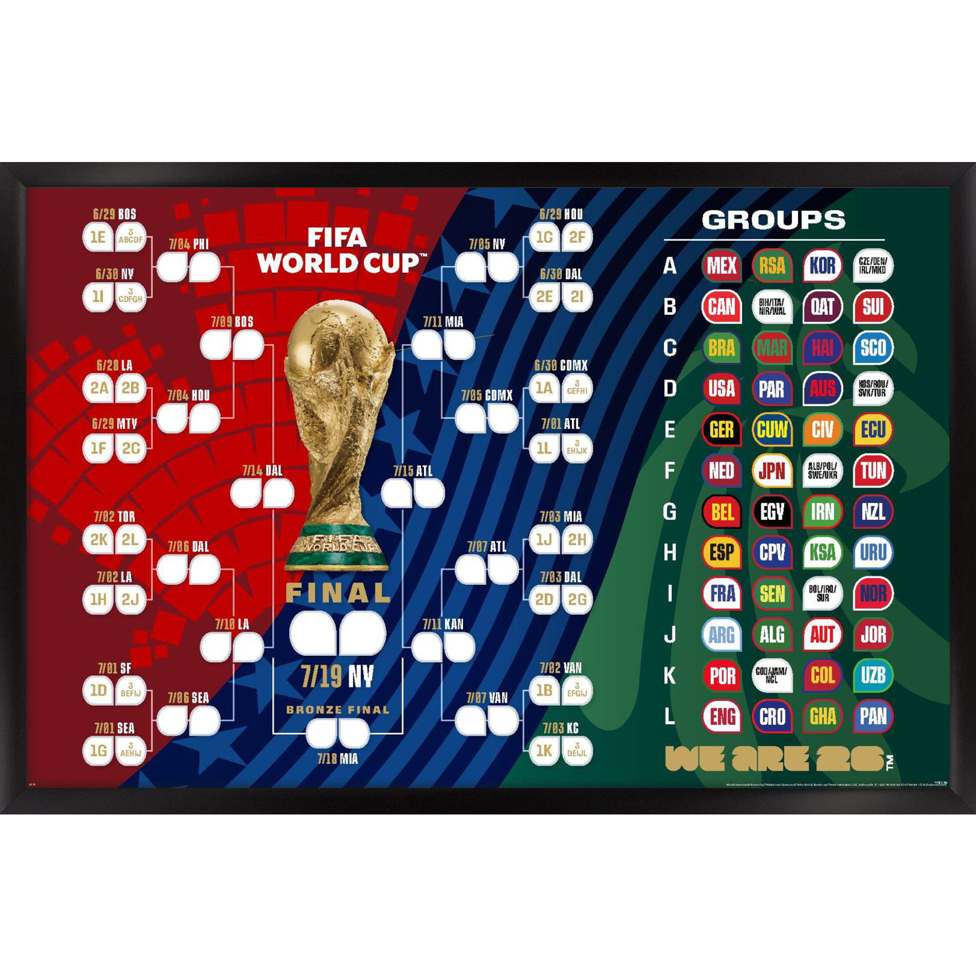 FIFA World Cup 2026  22.375" x 34" Framed Poster | Fanatics