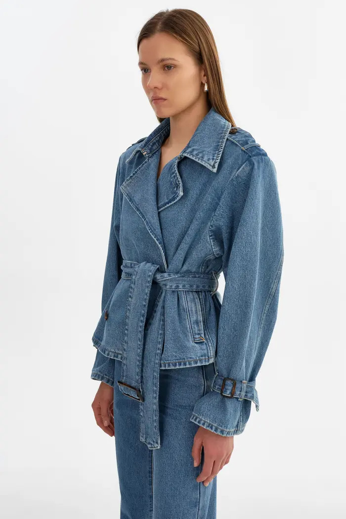 Dhana | Denim Trench Jacket | Nordstrom