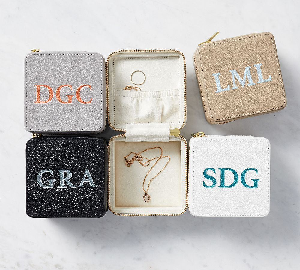 Quinn Leather Jewelry Travel Case  - Shadow Printed | Pottery Barn (US)