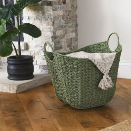 Handled Green Rope Basket | Antique Farm House