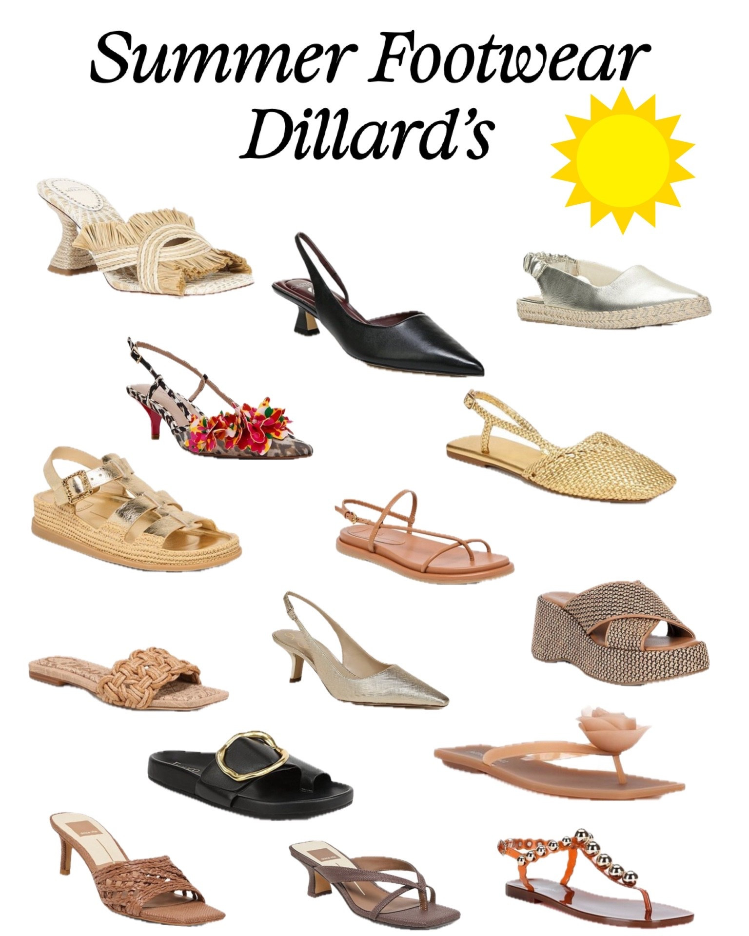 Darling summer shoes…

Platform sandaks
Metallic sandals
Kitten heels
Summer wedding
Jelly sandals
Summer shoes
Beach vacay 
Workwear
Raffia sandals 
Women’s summer shoes 



#LTKWedding #LTKSeasonal #LTKWorkwear