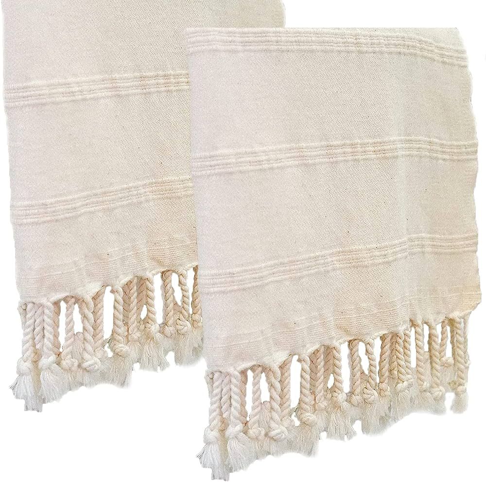 NERENZA CHICON Premium Turkish Hand Towels for Bathroom Kitchen Towels Set, 100% Cotton Decorativ... | Amazon (US)