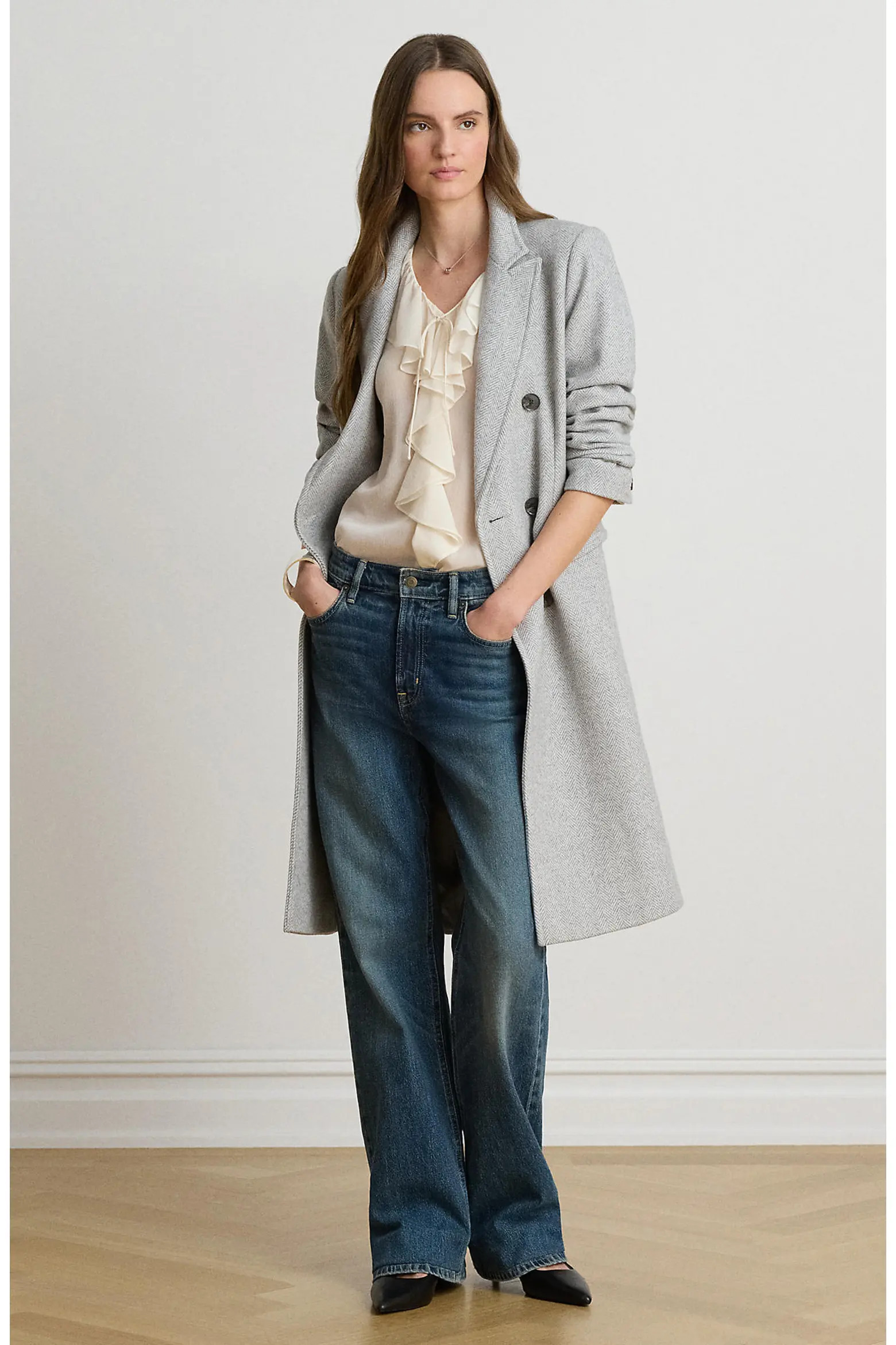 Lauren Ralph Lauren Double Breasted Wool Blend Coat (Women) | Nordstrom | Nordstrom