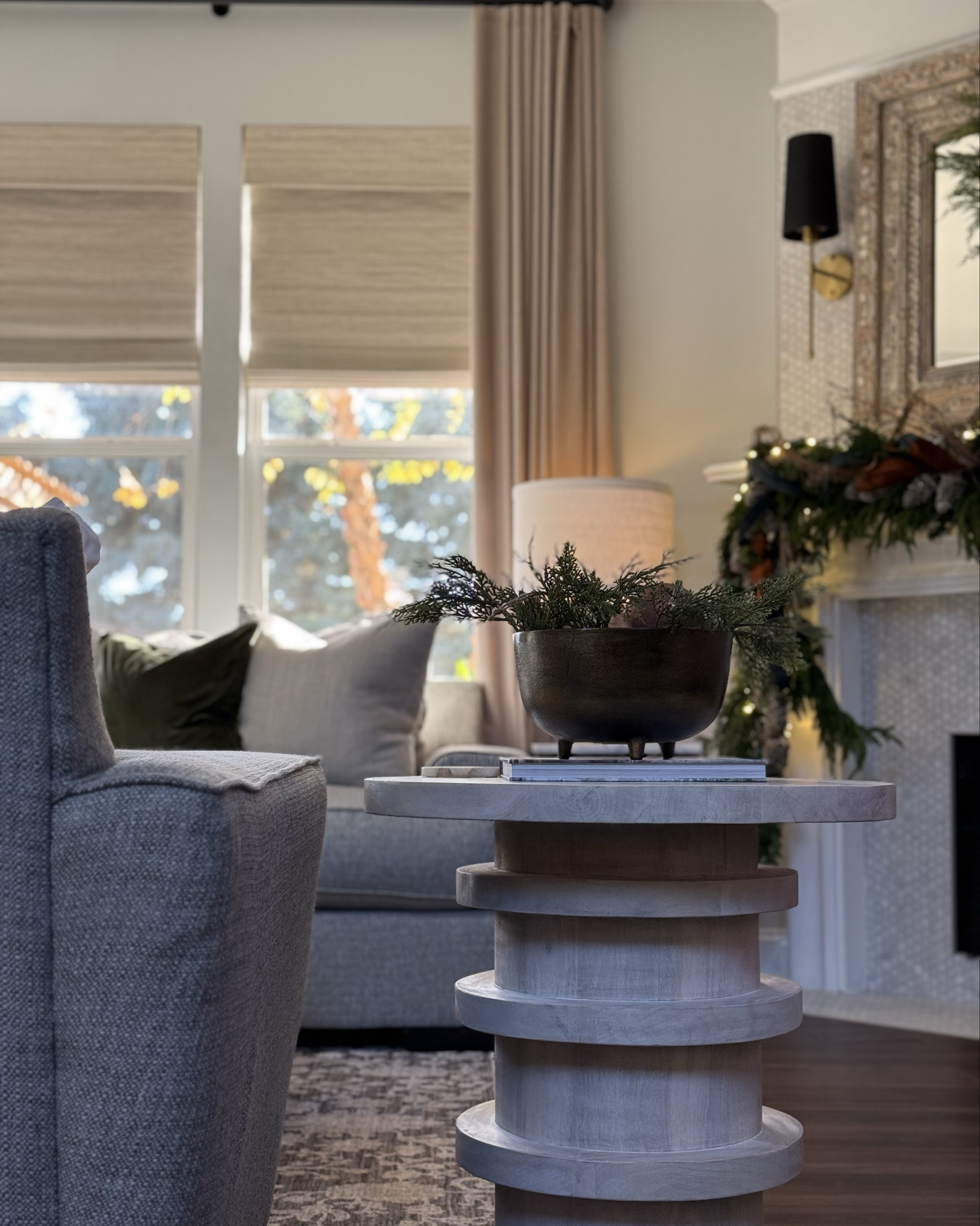 Family room end table styled for  Christmas 

#LTKHoliday #LTKFindsUnder100 #LTKHome