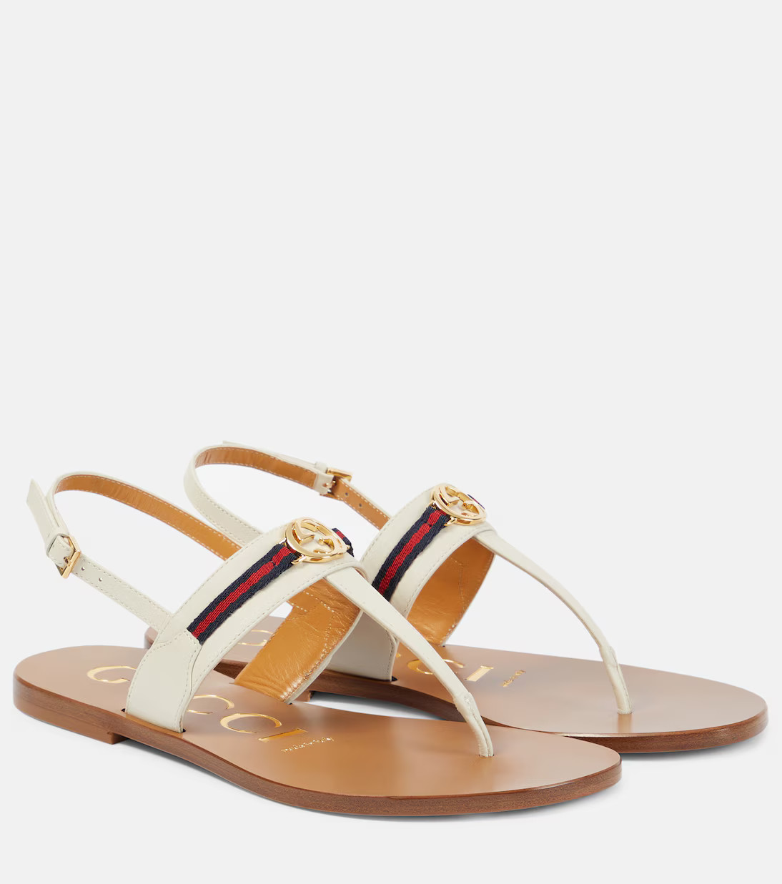 Interlocking G leather thong sandals | Mytheresa (US/CA)