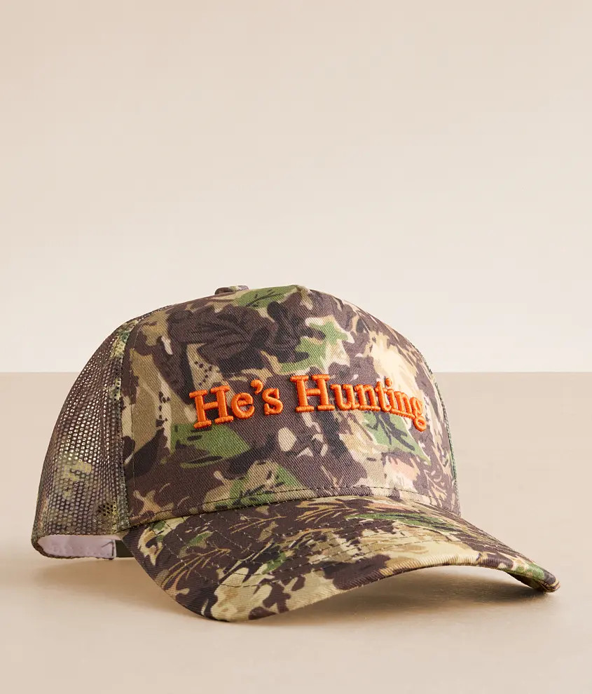 He's Hunting Camo Baseball Hat | Buckle
