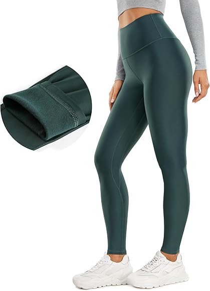 CRZ YOGA Thermal Fleece Lined Leggings Women 28'' - Winter Warm Workout Hiking Pants High Waisted... | Amazon (US)