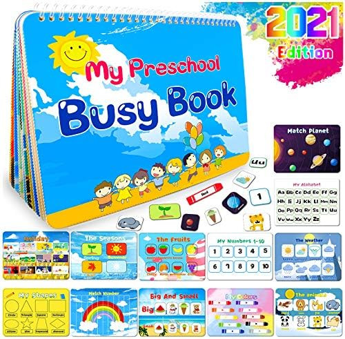 HeyKiddo Montessori Toys for Toddlers, Newest Version Busy Book for Kids,Preschool Activity Binde... | Amazon (US)