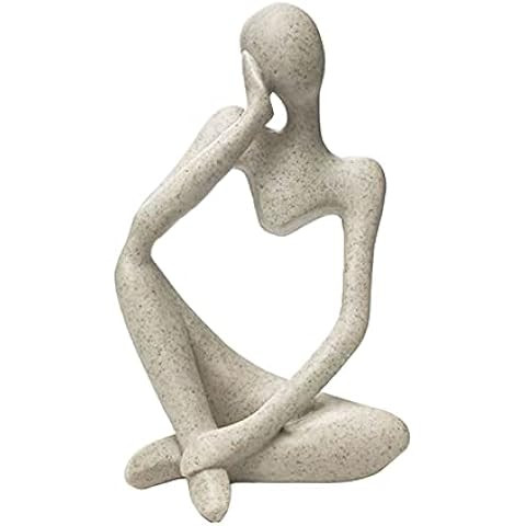 Sandstone Resin Thinker Style Abstract Sculpture Statue Collectible Figurines Home Office Bookshe... | Amazon (US)