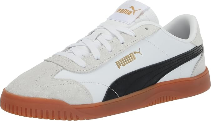 PUMA Women's Club 5v5 Suede Sneakers, Puma White-Puma Black-Feather Gray, 7.5 | Amazon (US)