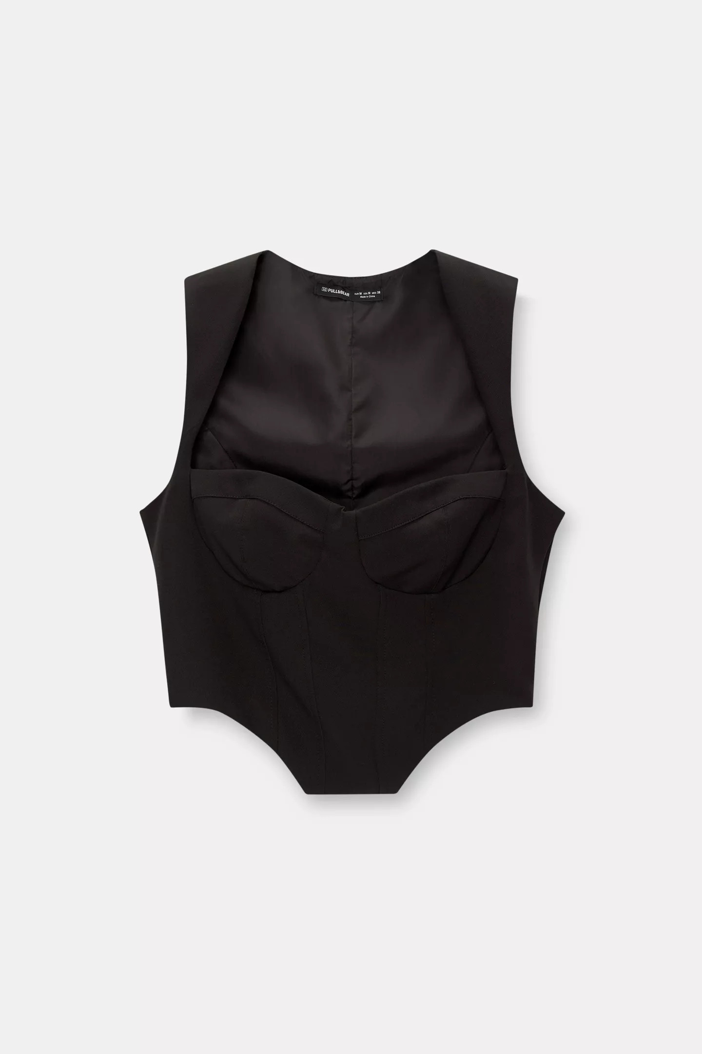 Corsetry-inspired top with sweetheart neckline | PULL and BEAR UK