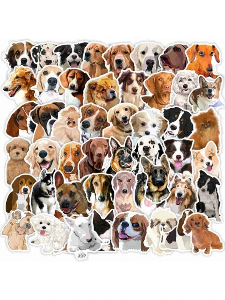 50pcs Dog Pattern Sticker | SHEIN