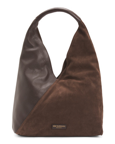 Made In Italy Suede Mirabella Hobo Bag | TJ Maxx